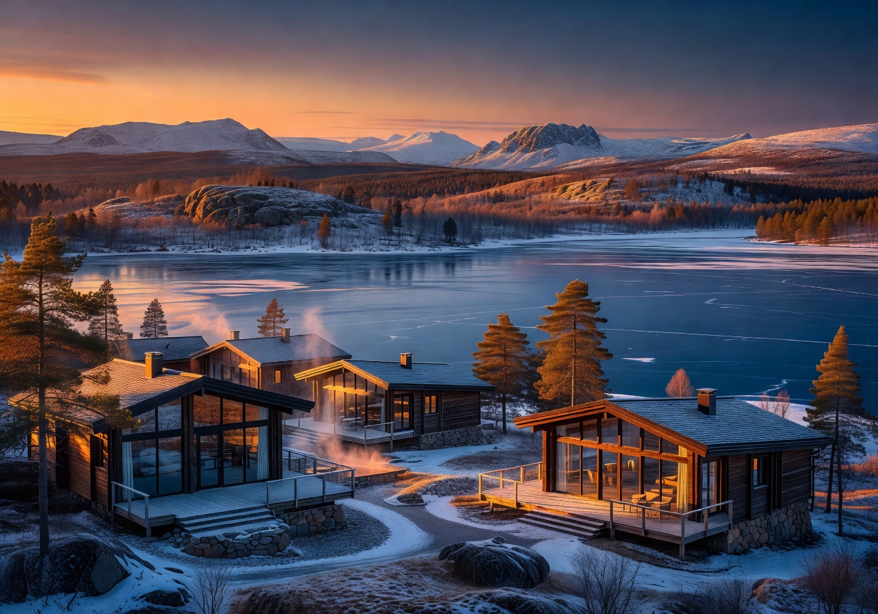 Finland luxury resort cinematic Nordic landscape